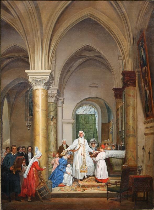 Messe de relevailles de la duchesse de Berry dans l'église de Vernouillet (Yvelines)