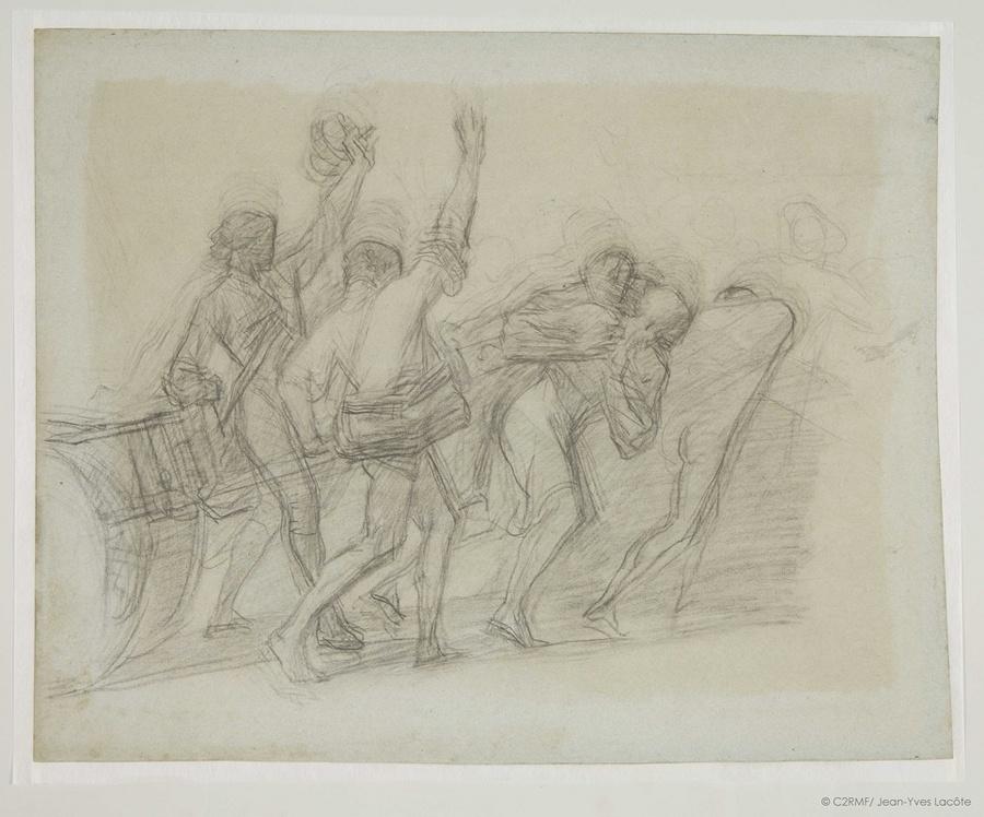 Etude pour les hommes tirant le canon (Titre d'usage)