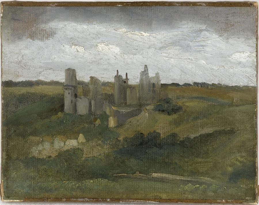 Le château de Pierrefonds en ruines (Titre récent) ; Vue de la campagne italienne (Titre ancien)