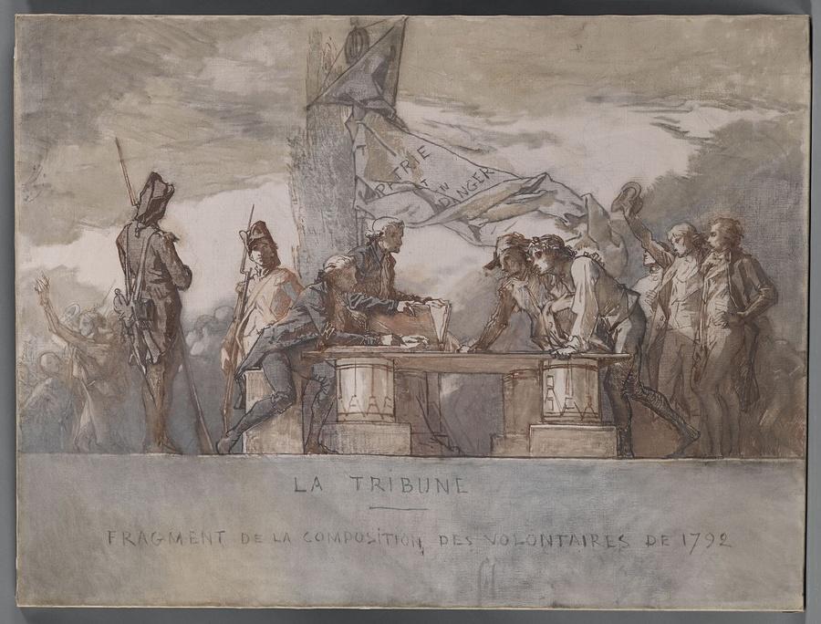 La tribune, fragment de la composition des Volontaires de 1792 (Titre inscrit)