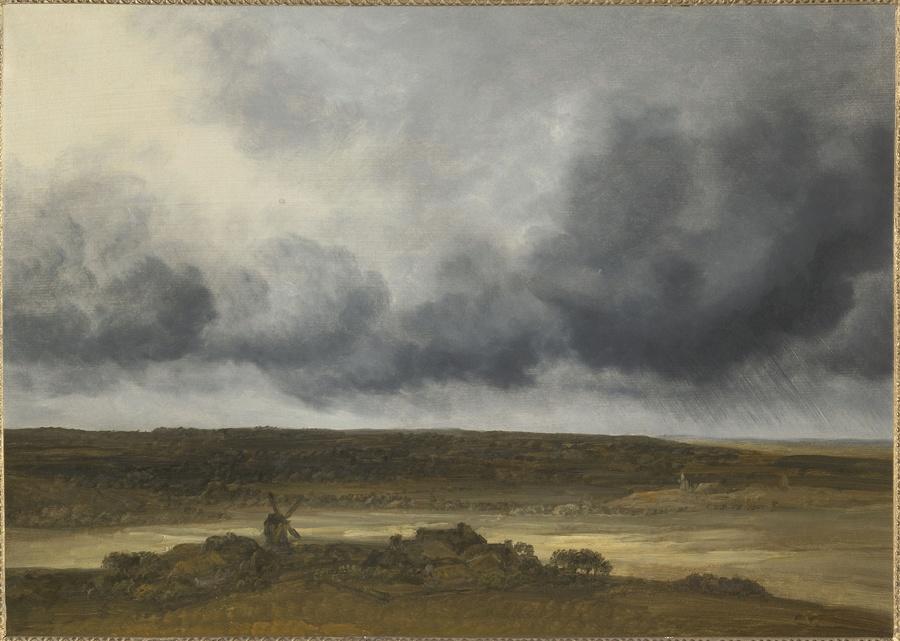 Paysage près de Paris par un jour nuageux (Titre d'usage)