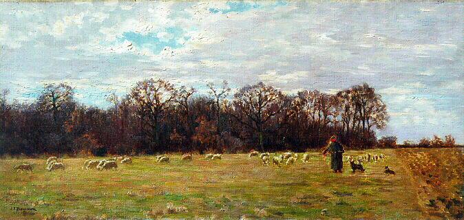 A la lisière du bois (titre inscrit). Paysage d'Ile-de-France (titre inventaire 1936)