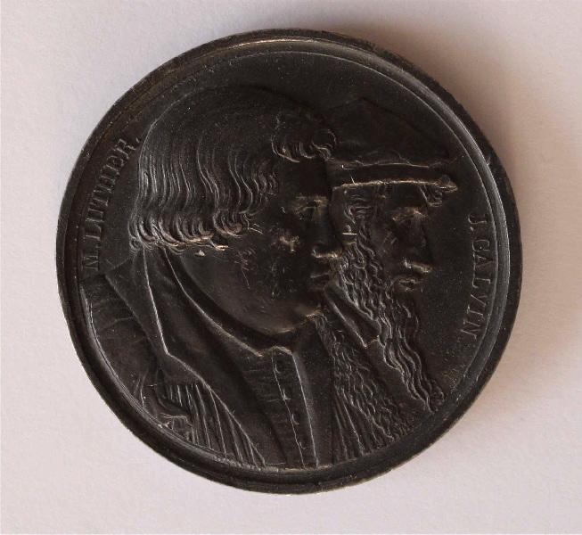 Médaille à l'effigie de Luther et de Calvin