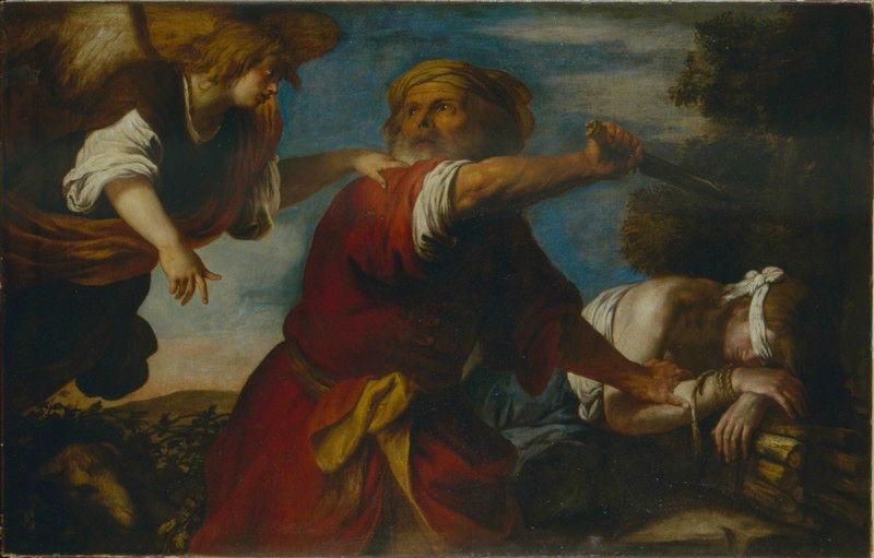 Abraham s'apprêtant à sacrifier Isaac