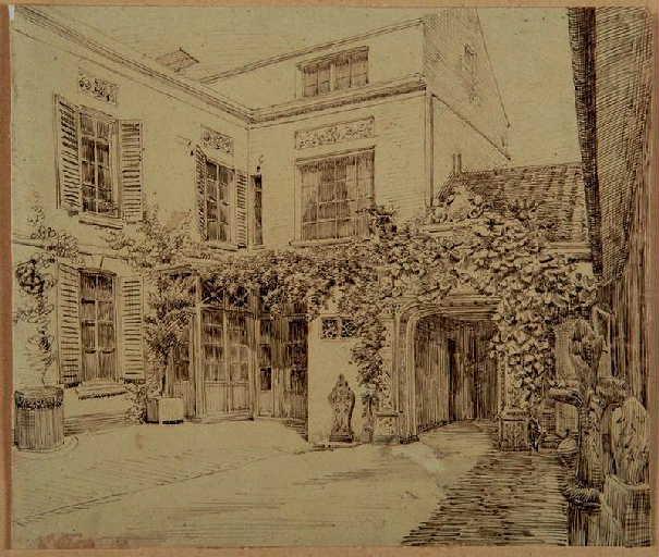 Amiens : cour de la maison Duthoit ; Amiens : habitation de M. Duthoit, rue Saint-Dominique
