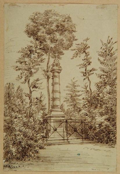 Amiens : colonne funéraire de l'amiral Bonard au cimetière de la Madeleine ; Amiens : cimetière de la Madeleine. Tombeau de monsieur l'Amiral Bonard (autre titre)