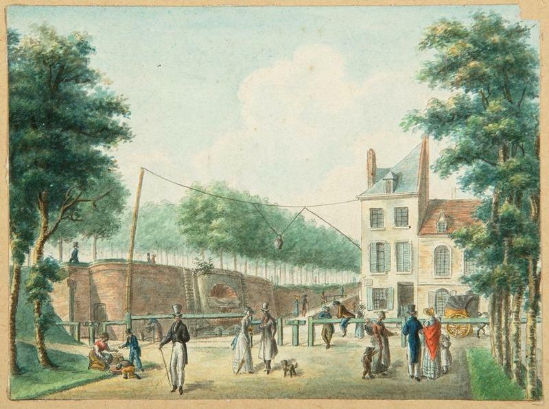 Amiens : la promenade du mail et la fontaine des Rabuissons ; Amiens : fontaine des Rabuissons, 1825