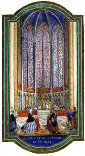 Amiens : consécration de la chapelle Sainte-Theudosie à la cathédrale, en présence de l'empereur Napoléon III et de l'impératrice, le 12 octobre 1854, 1854