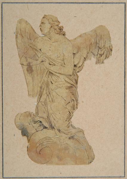 Détail du décor de l'autel de la chapelle de l'abbaye de Valloires ; Argoules : Chapelle de l'Abbaye de Valloires. Anges. Décoration de l'autel. Détail (autre titre)