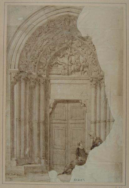 Portail occidental de l'église d'Athies ; Athies : Portail de l'église (autre titre)