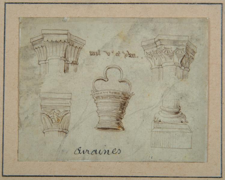 Airaines : chapiteaux, base de colonne et seau ; Airaines (autre titre)