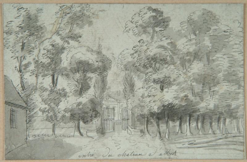 Entrée du château d'Albert ; 'entré du chateau d'albert' (autre titre)