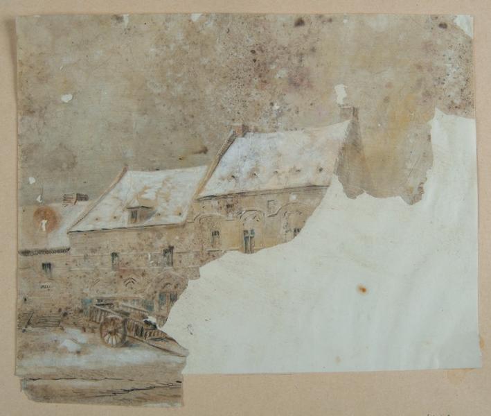 La Maison des Templiers de Domart-en-Ponthieu ; Domart en Ponthieu : Maison dite des Templiers ? (Une annotation manuscrite émet un doute sur cette désignation) (autre titre)