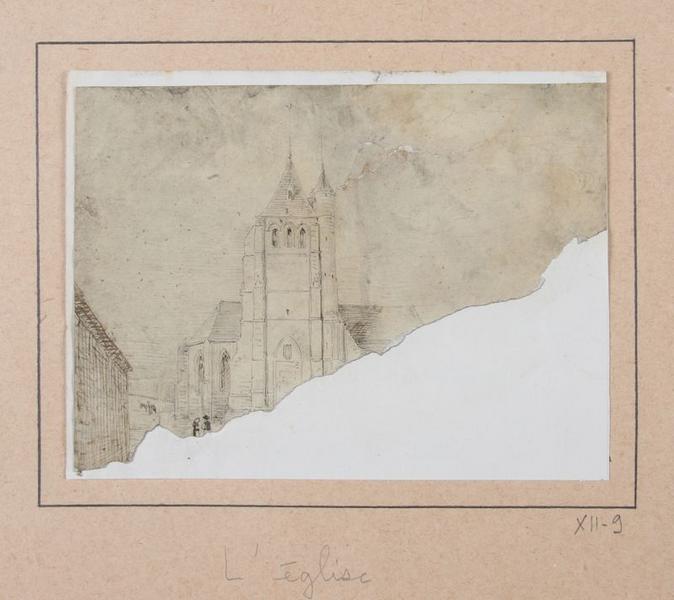 L'église de Davenescourt ; Davenescourt : L'Eglise. Vue du côté Nord-Est (autre titre)