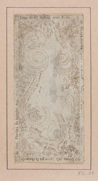 Dalle funéraire de Charles de Hangest provenant de l'église de Davenescourt ; Davenescourt : tombeau de Charles d'Hangest (1370?) (autre titre)