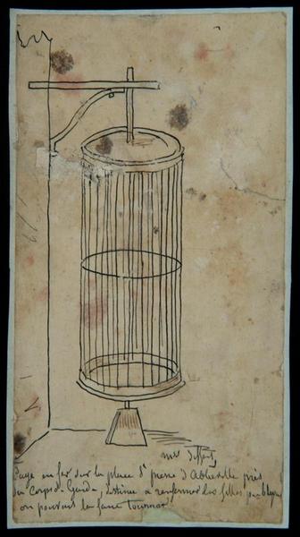 Cage en fer sur la place Saint Pierre d'Abbeville