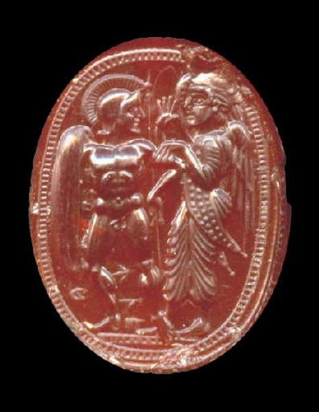 Achille s'éloignant d'une divinité ailée