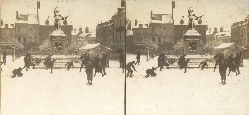Place Marie Fouré pendant l'hiver