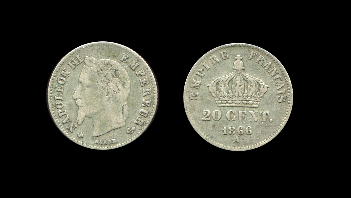 Napoléon III 20 centimes type tête laurée