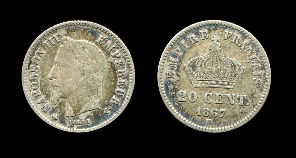 Napoléon III 20 centimes type tête laurée