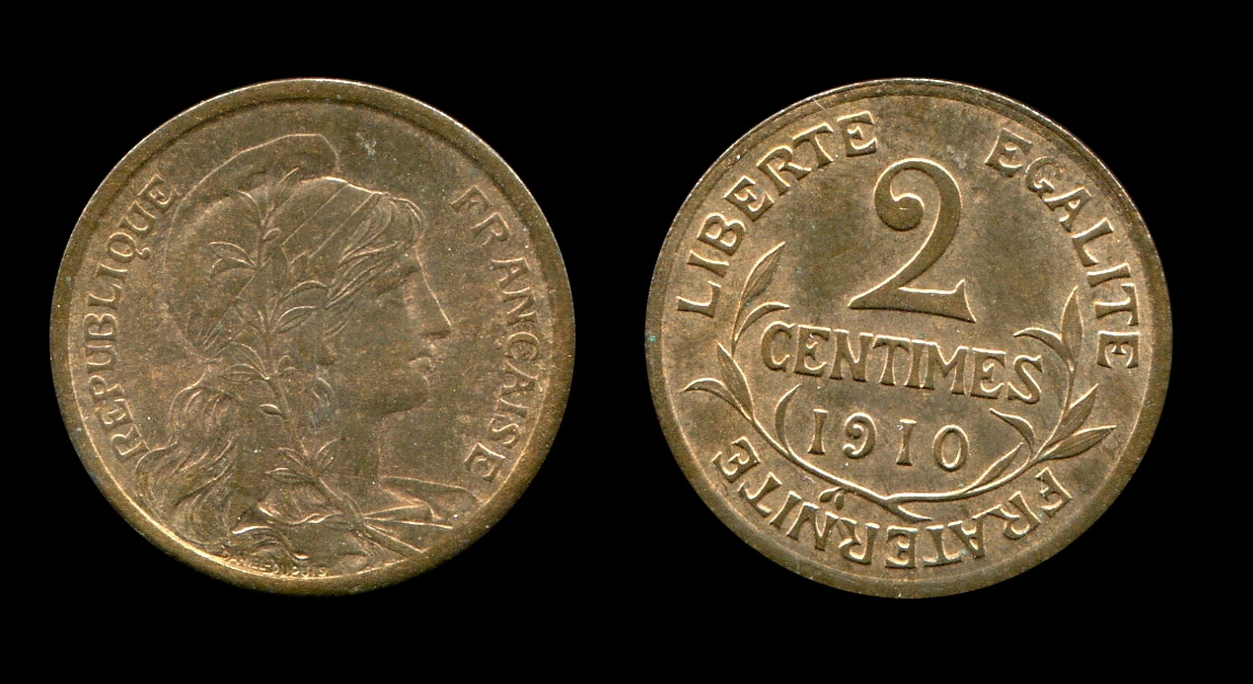 Troisième République deux centimes type Dupuis