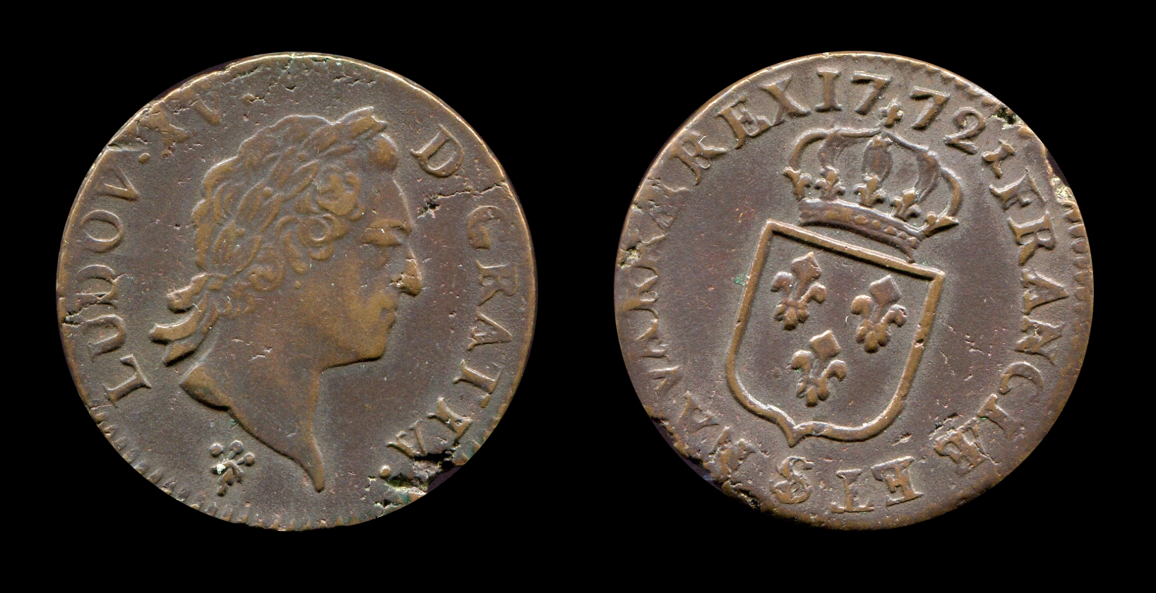 Louis XV sol type à la vieille tête