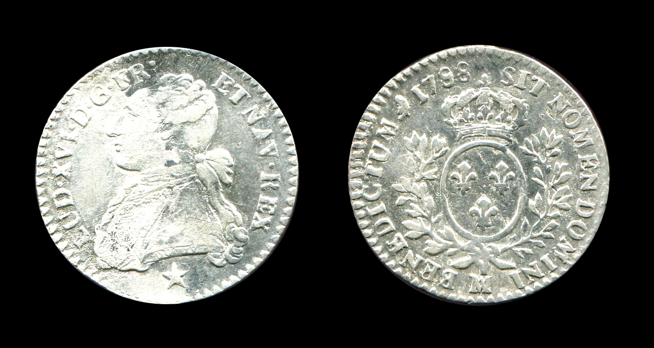 Louis XVI dixième d'écu type aux rameaux d'olivier