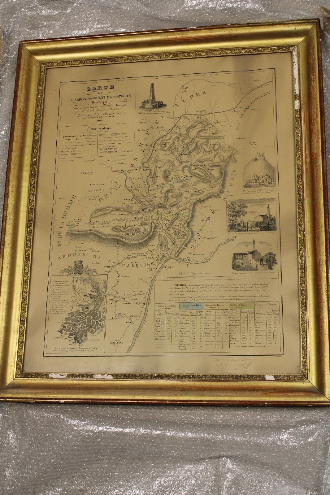 Carte de l'arrondissement de Sisteron.