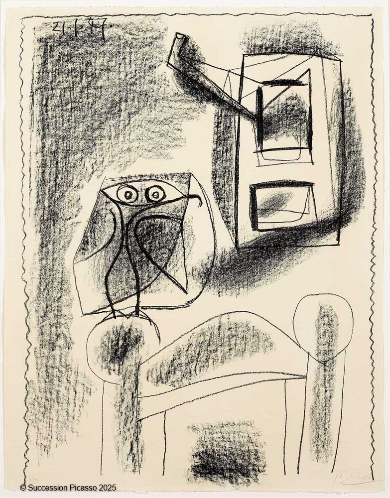Hibou au crayon