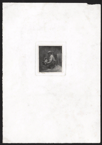 Le maçon accroupi ou le couvreur accroupi (Charles Nègre le mentionne dans ses carnets tantôt comme maçon tantôt comme couvreur)