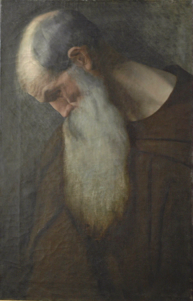 Etude de tête de moine (Etude pour la figure d'Antoine dans le tableau "Mort de Saint Paul, premier ermite", cathédrale de Grasse)