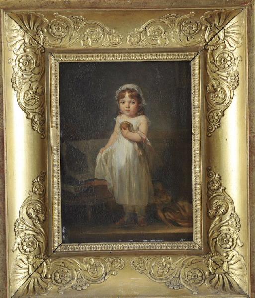 Portrait d'une petite fille ; petite fille tenant une pomme (autre titre)