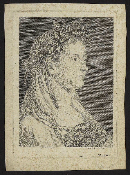 Personnage couronné de lauriers