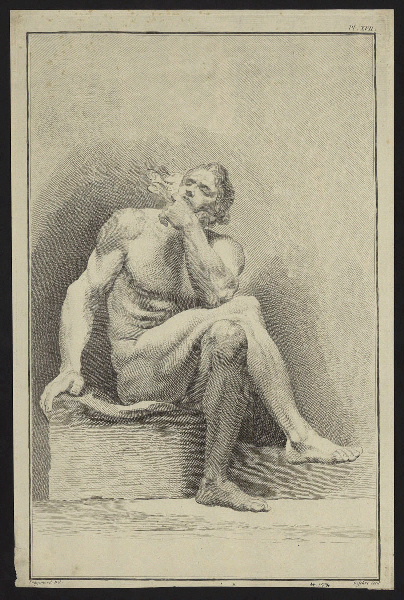 Figure académique d'homme nu