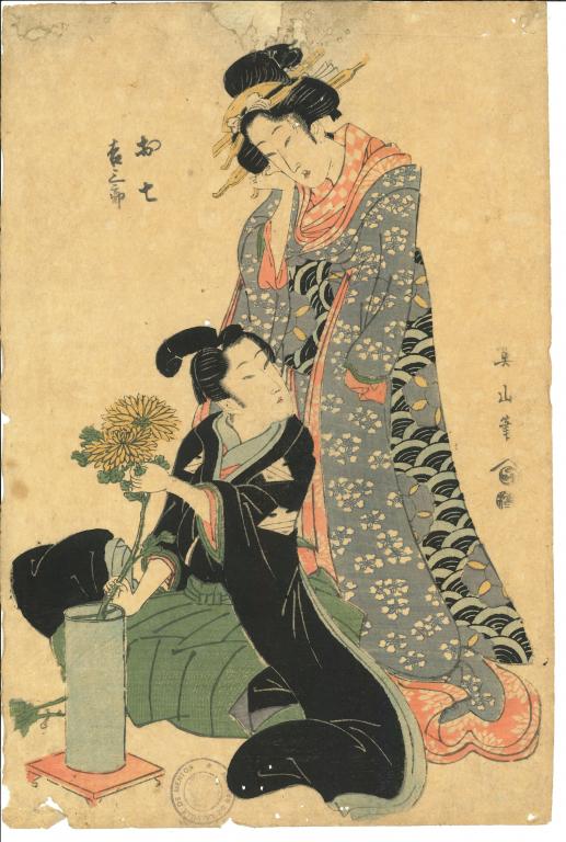 Préparation d'un bouquet de chrysanthèmes