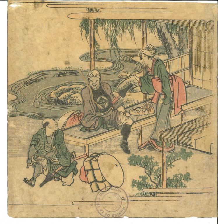 Le relais de poste de Kameyama, suite des 53 relais du Tokaido (Tokaido gojusan tsugi)