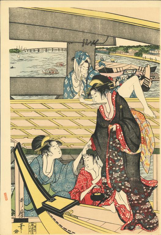 Courtisanes sur un bateau