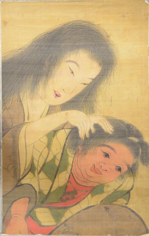 Kintaro et Yama-uba, la coiffure