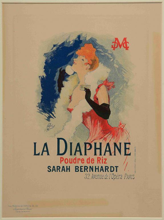 Affichette publicitaire pour la poudre de riz "La Diaphane"