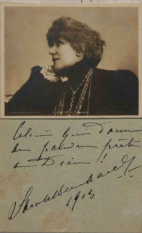 Sarah Bernhardt photo + autographe