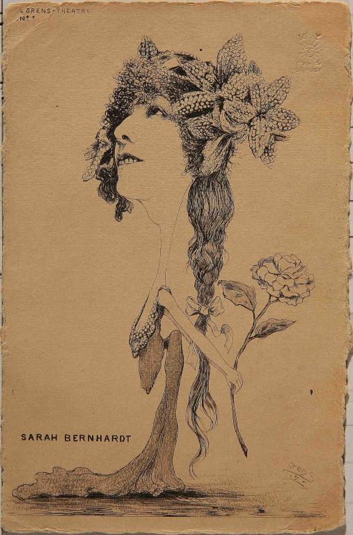 Caricature Sarah Bernhardt