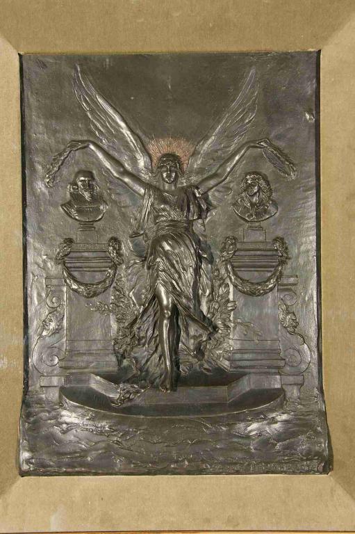 Autoportrait ailé, entre Shakespeare et Molière, d'après un dessin de Clairin