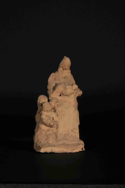 Esquisse d'une figure féminine debout avec enfants