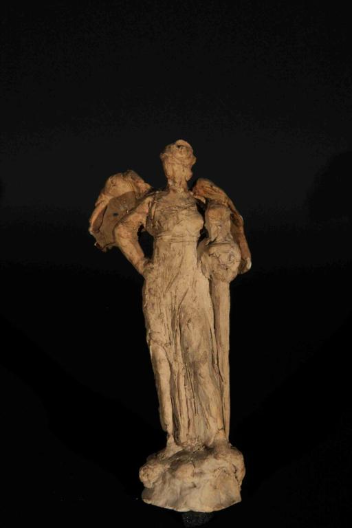 Esquisse d'une figure féminine ailée debout (Victoire)