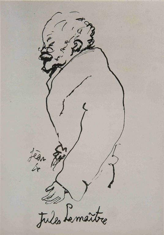 Reproduction photographique : Dessin de Jean Cocteau "Jules le maître"