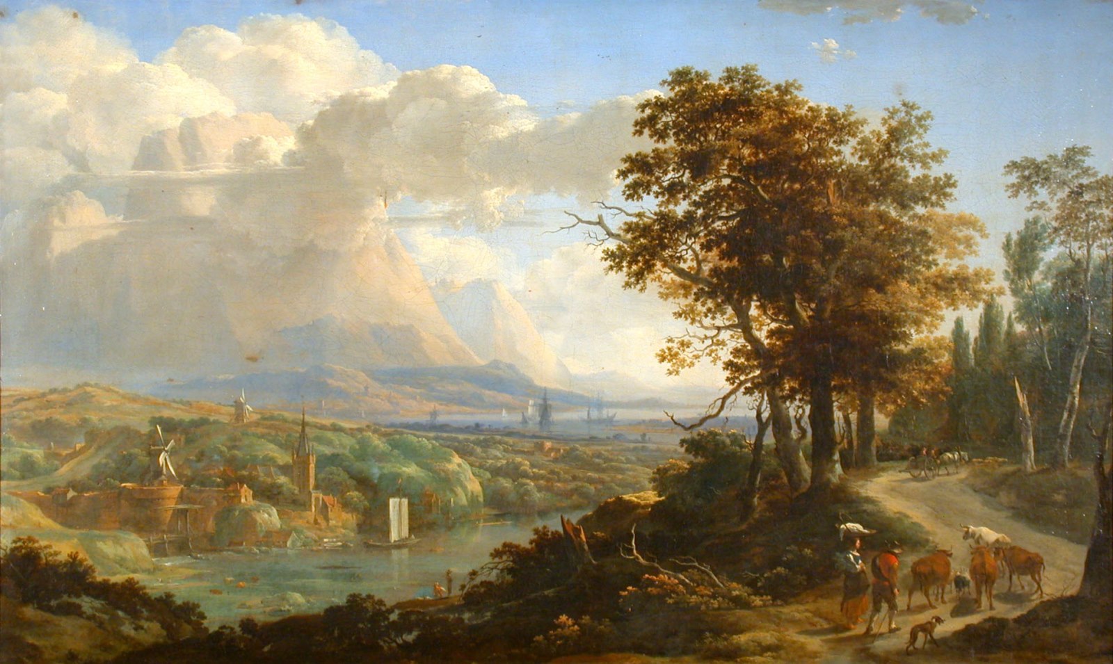 Chemin surplombant une rivière