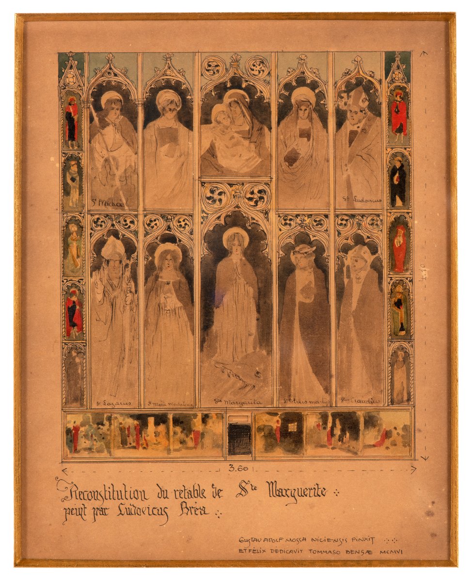 Retable de Sainte Marguerite, essai de restitution du Grand retarble de Luceram