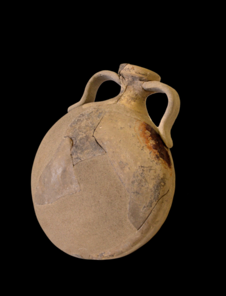 Gourde en céramique grise