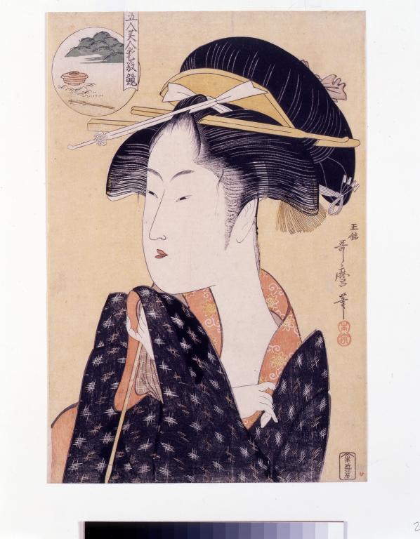 Comparaison des charmes de cinq beautés (titre traduit de la série)#五人美人愛敬 (titre en kanji de la série)#Gonin bijin aikyō kurabe (translittération)