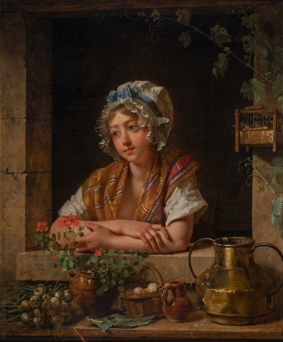 Jeune Paysanne à sa fenêtre